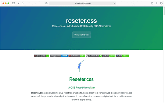 Use Reseter.css Instead Of Normalize and Reset.css. To Improve Cross Browser Experience.